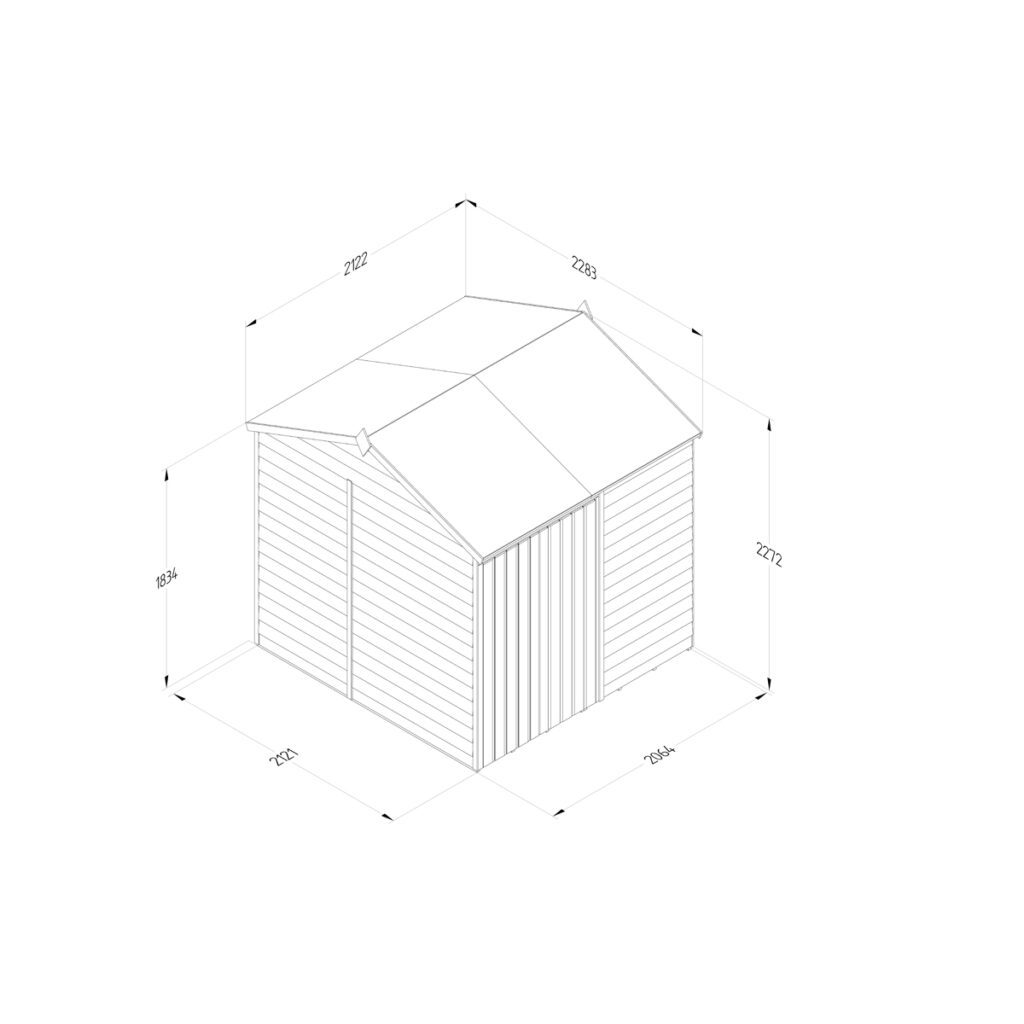 4LIFE Reverse Apex Shed 7×7 – Double Door – No Windows with Installation 5013053201312 2